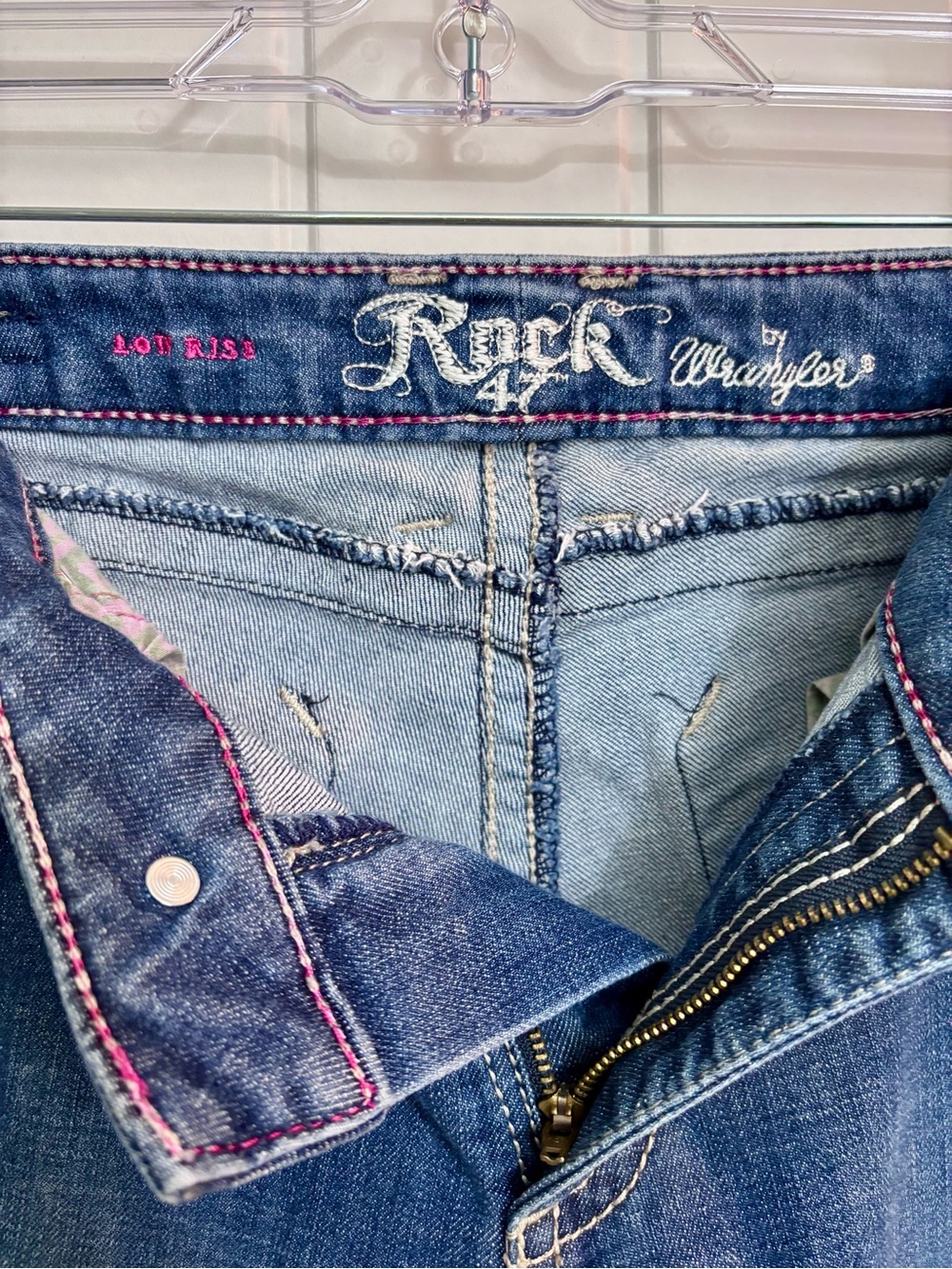 Vintage Y2K Rock 47 by Wrangler Low Rise Flared Jeans, XS